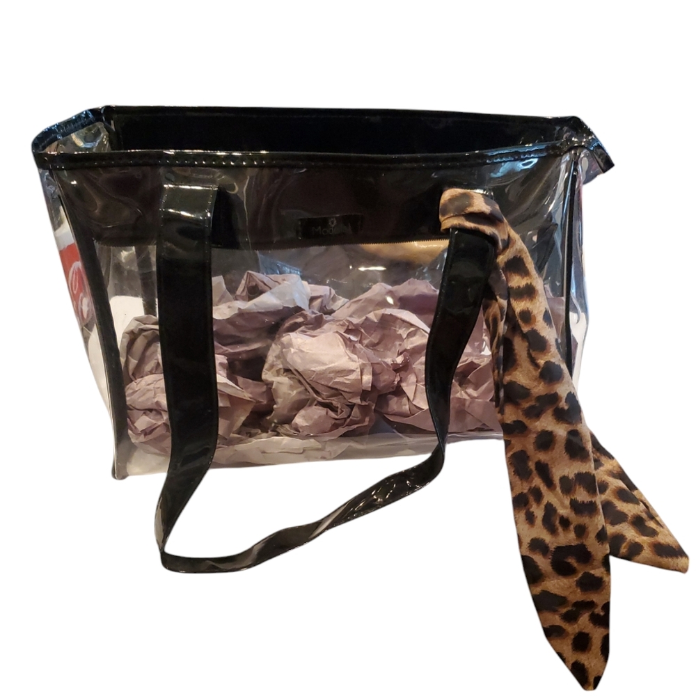 Modella clear bag animal print